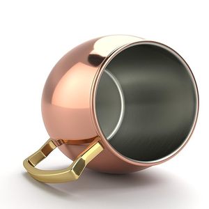 Distinctive Copper Moscow Mule <b>Mugs</b> Crafted For Premium Cocktail Serving In Kitchen Bar And Entertainment Settings - Product Image 2