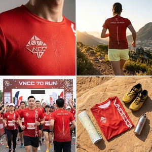 เสื้อวิ่งน้ำหนักเบาสำหรับการแข่งขันและการฝึกซ้อม เสื้อยืดมาราธอนแห้งเร็ว คอลเลคชั่นชุดกีฬาประสิทธิภาพสูง - Product Image 2