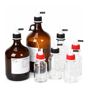 Bouteille de solvant pour phase mobile HPLC, bouchon GL45, verre borosilicate résistant aux produits chimiques, 50 ml/1000 ml - Product Image 2