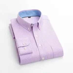 เสื้อเชิ้ตผู้ชายผ้าฝ้าย 100% แขนยาว ปกคอปก ตัดเย็บตามสั่ง สีตามสั่ง กันยับ ระบายอากาศ แห้งเร็ว พิมพ์ลายดิจิตอล - Product Image 3