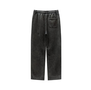 Custom Design <b>Trousers</b> <b>Baggy</b> Pants 100% Cotton Straight French Terry Acid Washed Blank Stripe Acid Wash Sweatpants <b>Men</b> - Product Image 2