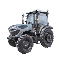 Tractor de Ruedas 4x4 de 80HP para Agricultura Profesional con Cabina con Aire Acondicionado, Sistema Hidráulico Robusto y Gran Potencia de Elevación