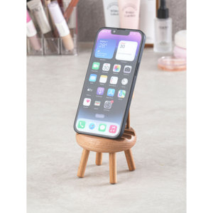 Basamento del computer portatile della sedia di legno della spiaggia con il prodotto comodo ed elegante del supporto del cellulare - Product Image 1