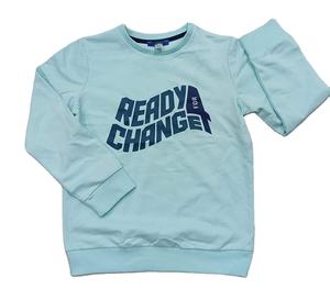 Sudadera de cuello redondo transpirable respetuosa con el medio ambiente con logotipo personalizado para bebés, jersey liso informal de tejido a juego para la familia - Product Image 1