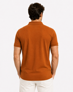 Men's Solid Formal Knitted 100% Cotton Short Sleeve <b>Collared</b> <b>T</b> <b>Shirts</b> Golf Tee - Product Image 4