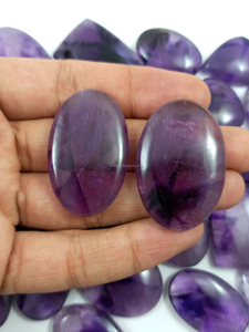 Vente en gros de cabochons étoilés en améthyste naturelle de qualité, quartz fantaisie en forme de poire, opale, cristal pour la fabrication de bijoux - Product Image 3