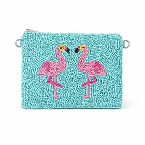Pochette à monnaie miniature en perles de qualité supérieure avec fermeture éclair, motif traditionnel, broderie perlée - Product Image 6