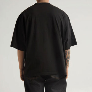เสื้อยืดสตรีทแวร์โอเวอร์ไซส์ สกรีนโลโก้ได้ ทรงหลวม ไหล่ตก ผ้าหนา ทรงบ็อกซี่ - Product Image 2