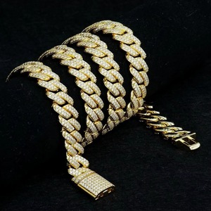 Cadena Cubana de Diamantes Gruesos de Oro de Buena Calidad para Bodas, Festivales, Conciertos y Atuendos Casuales Diarios - Precio de Fábrica - Product Image 5