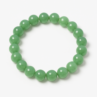 Bracelet extensible en aventurine verte naturelle 8 mm, style ethnique pour femme, certifié par un tiers, pour usage quotidien