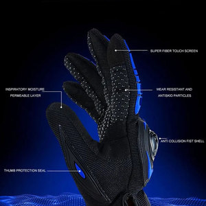 New Style Outdoor Full Finger Motorbike Racing Leather <b>Gloves</b> Genuine Cowhide Leather Motorbike <b>Gloves</b> - Product Image 3