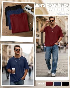 เสื้อยืดโอเวอร์ไซส์ผ้าฝ้ายแท้ 100% น้ำหนัก 220 กรัม พิมพ์ลายตามสั่งที่ไหล่ สไตล์ฮิปฮอป ไซส์ใหญ่พิเศษ ผ้าฝ้ายแท้ 100% ทรงบ็อกซี่ สำหรับผู้ชาย - Product Image 2