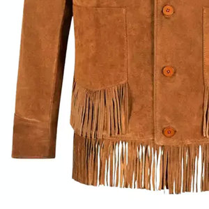 Premium Men <b>Suede</b> Leather <b>Jacket</b> Soft Finish Winter Fashion Stylish Casual Wear Durable Outerwear Trend <b>Jackets</b> - Product Image 4