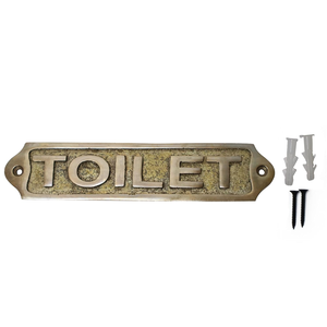 Letrero Metálico Vintage para Puerta de Baño, Placa Decorativa Antigua para Pared, Letrero para Baño, Aseo, Restaurante, Hotel, Oficina - Product Image 1