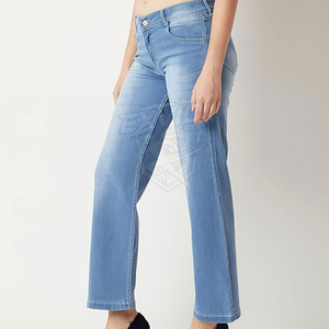 Jeans de Mezclilla Casuales de Cintura Alta y Corte Recto para Mujer, Diseño Nuevo Personalizado, Estilo de Alta Calidad, Pantalones de Mezclilla Cómodos para Mujer - Product Image 4