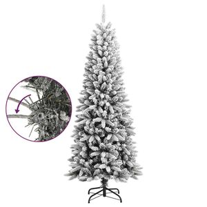 Albero di Natale Bianco e Verde in PVC PE di Medie Dimensioni con Supporti in Acciaio - Product Image 6