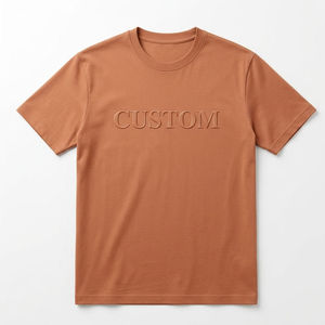 เสื้อยืดแขนสั้นดีไซน์สวย ลายนูน สีพื้น โลโก้สั่งทำได้ หลายสี หลายขนาด ผ้าฝ้าย 100% ระบายอากาศได้ดี เป็นมิตรกับสิ่งแวดล้อม สำหรับผู้ชาย - Product Image 1