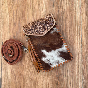 กระเป๋าถือผู้หญิงหนังวัวแท้ประดับพู่ - Product Image 2