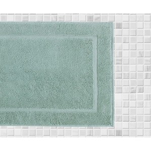Solid Color Rectangle Cotton Bath <b>Mat</b> Non-Slip Rubber Backing Tufted Plain Style for Home Use - Product Image 2