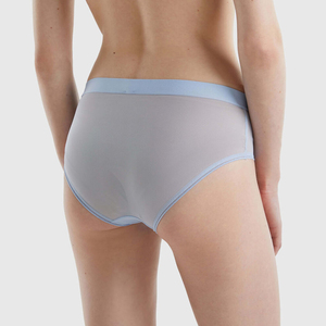Top Quality Women Mid-Rise Seamless Briefs Solid <b>Light</b> <b>Blue</b> Spandex Nylon Knitted Panties Elegant Style Adult Size - Product Image 6
