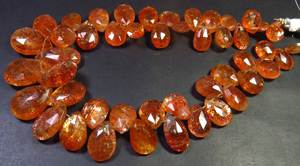Piedras Preciosas de Sunstone con Facetas de Arcoíris en Forma de Pera, 7-16 mm, Hermoso Brillo Natural, Confeti de Primera Calidad, Naranja, 9 Pulgadas, para Joyería - Product Image 3