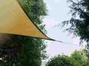 Voiles d'ombrage triangulaires robustes en HDPE enduit de PVDF, épaisseur 1,6 mm, 340 m, résistantes aux UV, pour extérieur, jardin, plage, agriculture - Product Image 2