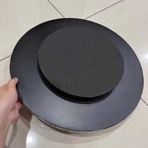 Plateau tournant Lazy Susan en nacre noire et blanche, idéal pour la table à manger et la décoration de centre de table - Product Image 4