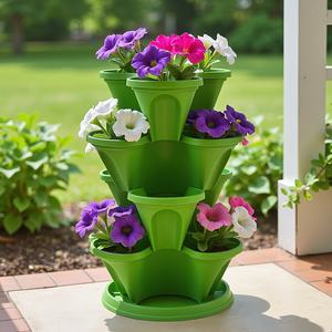 Vente de gros Pot pour décorer la maison et le jardin Pot de plantes triangulaire en plastique de haute qualité - Product Image 5