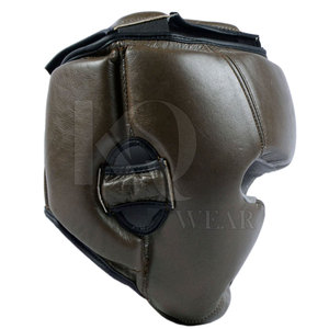 Leather Boxing <b>Head</b> Guard Lightweight Protective Design with Adjustable Strap for <b>Training</b> Sparring and Gym Sessions - Product Image 3
