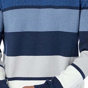 Pull en tricot à col rond rayé pour homme, coupe classique, décontracté, automne, bleu, gris, blanc, manches longues, différentes couleurs - Product Image 4