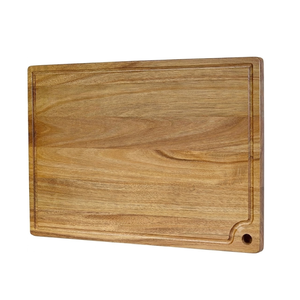 Planche à découper en bois d'acacia en gros avec rainure pour jus et trou pour poignée, logo gravé, faible MOQ, du Vietnam - Product Image 1