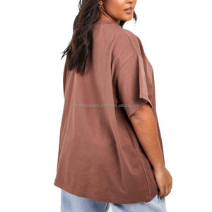 T-shirt surdimensionné en coton et élasthanne pour femmes de créateur T-shirt de sport d'été décontracté et respirant à séchage rapide Tailles personnalisées disponibles - Product Image 2