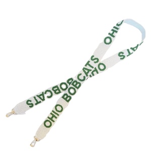OHIO BOBOCATS personalizable con cuentas, bolso hecho a mano con correa, ganchos desmontables ajustables, elegante diseño de Gameday de hermandad - Product Image 1