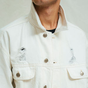 Chaqueta Trucker de Mezclilla de Algodón Lavado a la Piedra con Botones Delanteros y Bolsillos, Fabricación Directa de Fábrica, Etiqueta Privada OEM ODM, MOQ Bajo, Logotipo Personalizado - Product Image 2