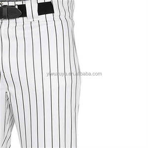 Vêtements de sport, pantalon de baseball à rayures imprimées colorées personnalisées, bas ouvert, 100% polyester respirant, nom de l'équipe - Product Image 3