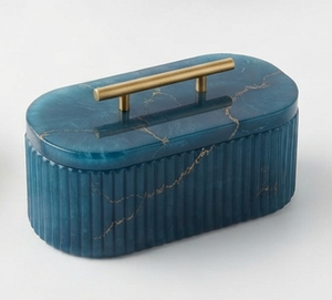 Pearl Decorative Modern Space-Saving Rectangle Clear Acrylic Jewelry Storage <b>Box</b> Metal Handle Rings <b>Earrings</b> Travel Handmade - Product Image 3