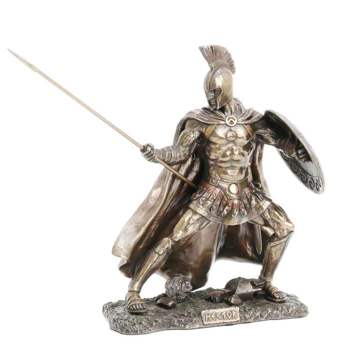 VERONESE DESIGN -HECTOR - TROJAN PRINCE in the TROJAN WAR - POLYRESIN & COLD CAST BRONZE ART HOME DECOR FIGURINE