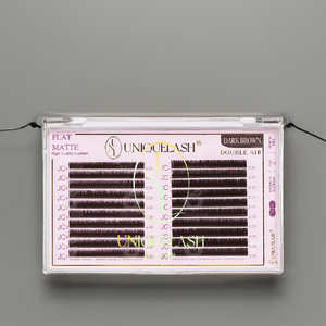 ขนตาปลอมที่ไม่เหมือนใครทำด้วยมือ PBT สีน้ำตาลเข้มใต้ขนตาสีด้านเรียบผิวด้านของศิลปินชาวเกาหลี - Product Image 1