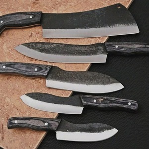 Ensemble de couteaux de chef en bois de Pakka forgés à la main, vente en gros |   Couteaux de cuisine professionnels 5 pièces |   Précision ultime - Product Image 2