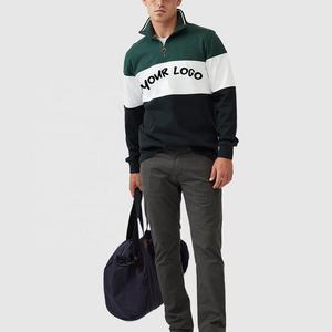 Men's Burgundy <b>Quarter</b> <b>Zip</b> Knitted Pullover <b>Sweater</b> Regular Sleeve Fleece Sweatshirt for Autumn Winter - Product Image 1