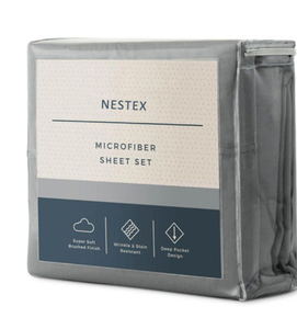 NWK INDUSTRY Model 309 Navy Blue <b>Striped</b> Full Size Duvet Cover <b>Set</b> with Pillowcases Hotel Style <b>Bedding</b> for Four Seasons - Product Image 6
