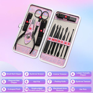 Full <b>Set</b> Stainless Steel Men Women Grooming Kit Professional Nail Manicure Kit <b>Pedicure</b> <b>Set</b> for Home and Travel - Product Image 4