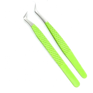 Vente en gros de pince à cils en acier inoxydable de haute qualité, marque privée, nettoyant pour les sourcils, pince à épiler à pointe en fibre de plastique - Product Image 2