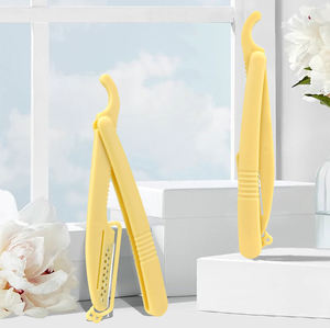 Cartouches remplaçables, rasoir de salon pliable à lame droite, rasoir jetable à lame unique pour le visage et le corps, pour usage professionnel à domicile ANAAIF - Product Image 5