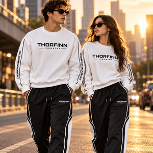 ชุดเซ็ทลำลอง Thorfinn Unisex 2 ชิ้น เสื้อคอกลม กางเกงจ็อกเกอร์มีเชือกผูก ลายพิมพ์ตัวอักษร ราคาขายส่ง รับสั่งทำ - Product Image 6
