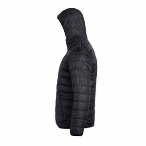 Black Color Hooded <b>Puffer</b> <b>Jackets</b> Polyester Material Custom Logo High Quality Winter Sportswear Men's Bubble <b>Jacket</b> <b>Cheap</b> Price - Product Image 3