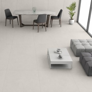 Carreaux de sol en porcelaine mate minimaliste gris clair Belleza 600x1200mm antidérapants pour salon intérieur - Product Image 1