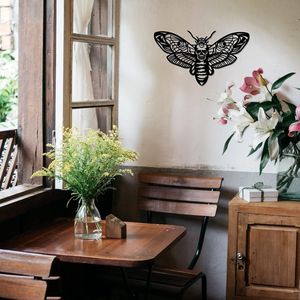 Decorazione Murale in Ferro a Forma di Falena Fatta a Mano in Stile Vintage per Camere da Letto Gotiche, Cottagecore, Soggiorni e Giardini - Servizio di Ritiro Disponibile - Product Image 5