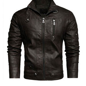 Vestes en cuir tendance pour hommes, confortables, élégantes et décontractées, pour un look de rue au quotidien, vestes d'hiver - Product Image 1