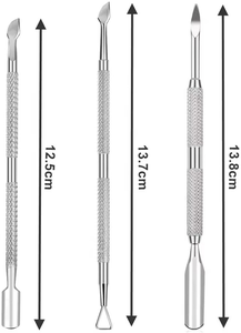 HABI INDUSTRIES Stainless Steel Professional <b>Nail</b> <b>Tools</b> Set Double Head Curved Blade Cuticle Pusher Manicure Pedicure Instrument - Product Image 6